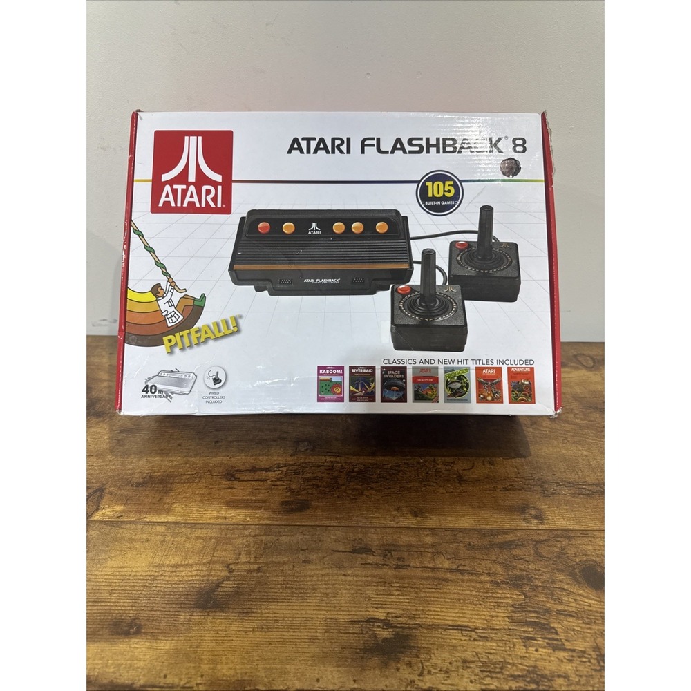 Atari Flashback 8 Deluxe Complete with Box, Controllers and Paddles Tested Works
